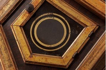 アンティーク雑貨　アメリカ製　ウォーターベリー社(Waterbury)　アンティークのゼンマイ式振り子時計(柱時計、壁掛け時計)