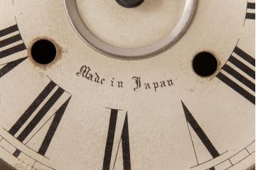アンティーク雑貨　和製アンティーク　タカノ(高野精密工業)　内部交換済・電池式　四ツ丸　だるま時計(掛け時計、柱時計)