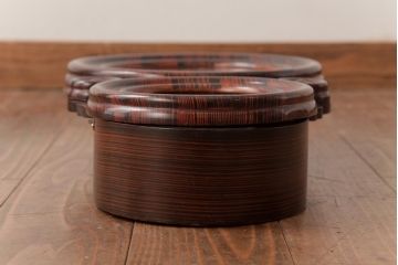 アンティーク雑貨　和製アンティーク　タカノ(高野精密工業)　内部交換済・電池式　四ツ丸　だるま時計(掛け時計、柱時計)