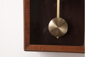 アンティーク雑貨　中古　SEIKOSHA(精工舎、セイコー)　内部交換済・電池式　レトロモダンな壁掛け時計(柱時計)