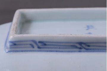 古民具・骨董　江戸期　古伊万里　冨貴長春　蛸唐草文長皿(和食器)(3)