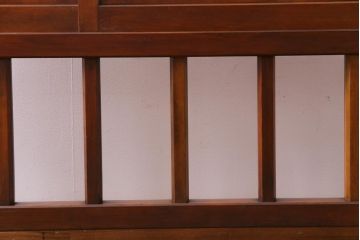 アンティーク雑貨　ラフジュ工房オリジナルステンドグラス　大正昭和初期　当時もの色ガラス　引き戸付衝立(パーテーション、つい立て、仕切り)