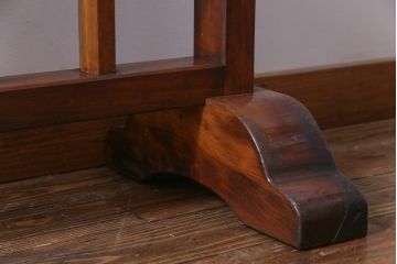 アンティーク雑貨　ラフジュ工房オリジナルステンドグラス　大正昭和初期　当時もの色ガラス　引き戸付衝立(パーテーション、つい立て、仕切り)