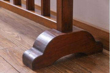 アンティーク雑貨　ラフジュ工房オリジナルステンドグラス　大正昭和初期　当時もの色ガラス　引き戸付衝立(パーテーション、つい立て、仕切り)
