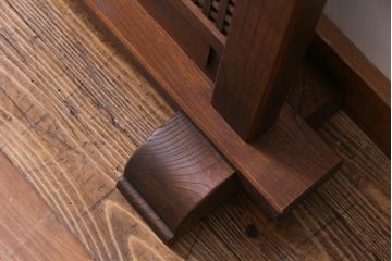 昭和初期　総ケヤキ材　風情漂う杢目が現れた衝立(パーテーション、つい立て、仕切り)