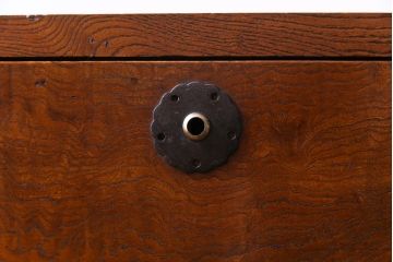 アンティーク家具　上手物!　三方ケヤキ前面玉杢材　漆塗り　箪笥リメイクリビングボード(ローボード、引き出し)(2)