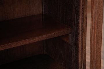 中古　指物家具　桑材　落ち着いた和の雰囲気が漂う上品な茶棚(飾り棚)