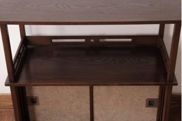 中古　指物家具　桑材　落ち着いた和の雰囲気が漂う上品な茶棚(飾り棚)