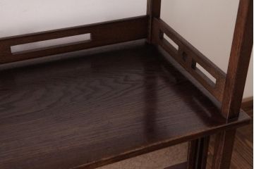 中古　指物家具　桑材　落ち着いた和の雰囲気が漂う上品な茶棚(飾り棚)