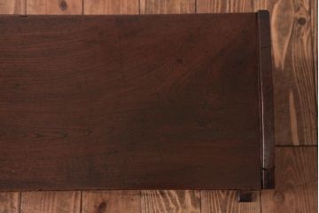 アンティーク家具　和製アンティーク　総ケヤキ材　シンプルで渋さの漂う文机(座机)