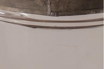 アンティーク雑貨　昭和レトロ　昔懐かしい雰囲気を演出する丸型ガラスビン(ガラス瓶、キャニスター)
