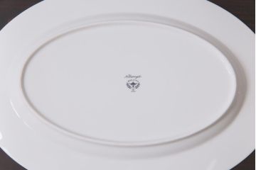 中古　Nittoroyal(ニットーロイヤル、ノリタケ)　ボーンチャイナ　ブルーヒル(廃盤)　オーバルプレート&深皿セット(大皿、カレー皿、洋食器)