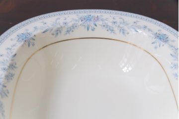 中古　Nittoroyal(ニットーロイヤル、ノリタケ)　ボーンチャイナ　ブルーヒル(廃盤)　オーバルプレート&深皿セット(大皿、カレー皿、洋食器)