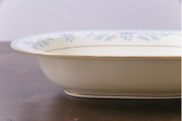 中古　Nittoroyal(ニットーロイヤル、ノリタケ)　ボーンチャイナ　ブルーヒル(廃盤)　オーバルプレート&深皿セット(大皿、カレー皿、洋食器)