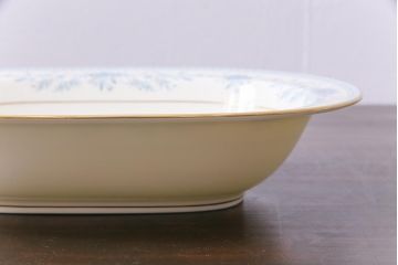 中古　Nittoroyal(ニットーロイヤル、ノリタケ)　ボーンチャイナ　ブルーヒル(廃盤)　オーバルプレート&深皿セット(大皿、カレー皿、洋食器)
