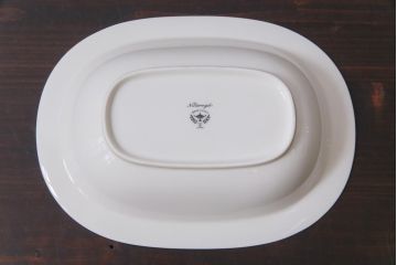 中古　Nittoroyal(ニットーロイヤル、ノリタケ)　ボーンチャイナ　ブルーヒル(廃盤)　オーバルプレート&深皿セット(大皿、カレー皿、洋食器)