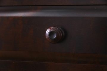 中古　北海道民芸家具　上品な佇まいの2段重ね整理タンス(チェスト、衣装箪笥、引き出し)(1)