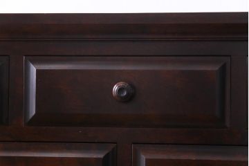 中古　北海道民芸家具　上品な佇まいの2段重ね整理タンス(チェスト、衣装箪笥、引き出し)(1)