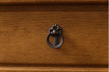 中古　日光産業株式会社　ナラ材　トラッド　すっきりとした佇まいの温もり溢れる140オープンボード(食器棚)