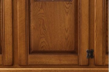 中古　日光産業株式会社　ナラ材　トラッド　すっきりとした佇まいの温もり溢れる140オープンボード(食器棚)