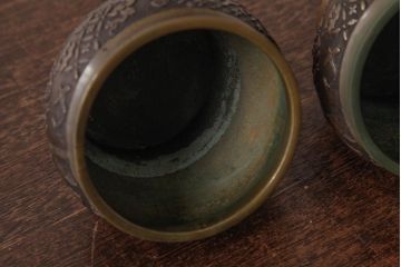 アンティーク雑貨　和製アンティーク　箱付　唐木　紫檀材　煙草盆・火入