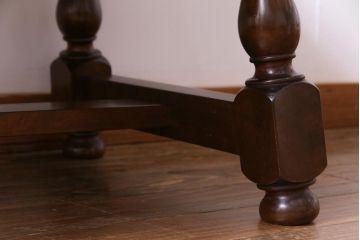 中古美品　松本民芸家具　和洋折衷の空間と相性の良いC型センターテーブル(ローテーブル)(定価約19万円)