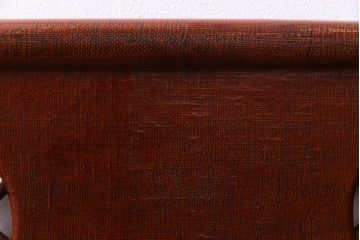 中古　工芸家具　李朝風　布目塗り　漆の味のある風合いが目を引く2人掛けベンチ(長椅子)(定価約48万円)