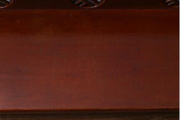 中古　工芸家具　李朝風　布目塗り　漆の味のある風合いが目を引く2人掛けベンチ(長椅子)(定価約48万円)