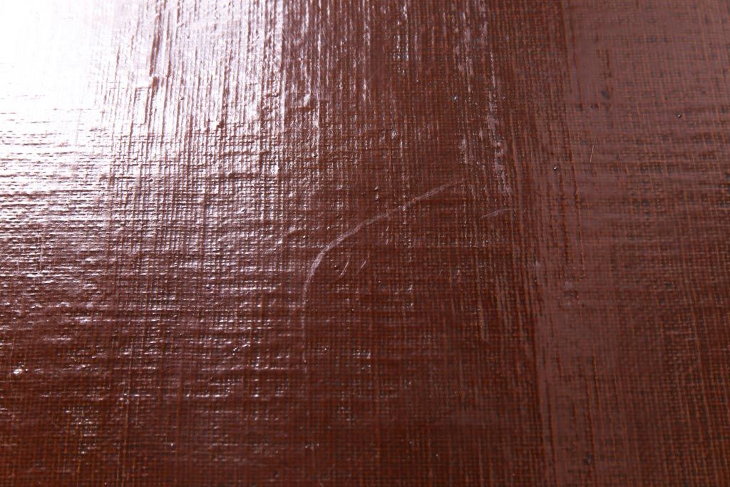 中古　工芸家具　李朝風　布目塗り　漆の味のある風合いが目を引く2人掛けベンチ(長椅子)(定価約48万円)