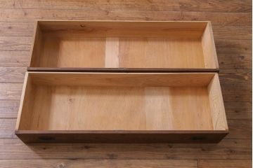 リメイク家具　大正昭和初期　前板エンジュ材　美しい木目の和モダンなリビングボード(引き出し、チェスト、テレビボード)