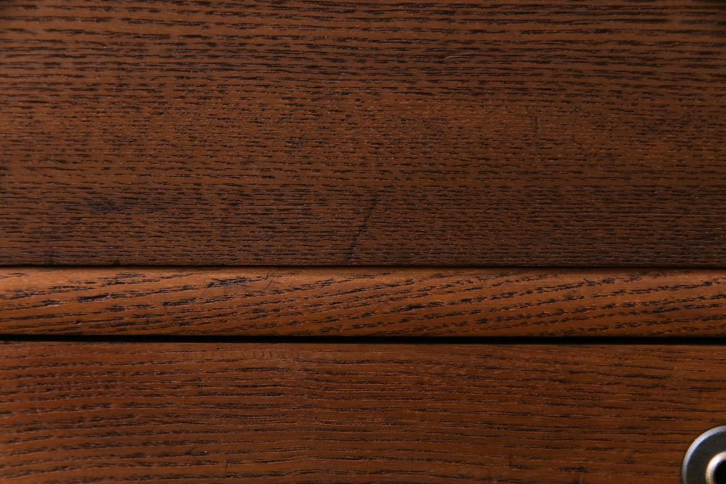 リメイク家具　大正昭和初期　前板エンジュ材　美しい木目の和モダンなリビングボード(引き出し、チェスト、テレビボード)