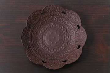 アンティーク雑貨　中古　鈴木盛久工房　南部鉄器　天神茶托5枚セット(コースター)