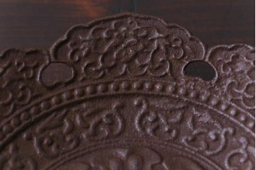 アンティーク雑貨　中古　鈴木盛久工房　南部鉄器　天神茶托5枚セット(コースター)