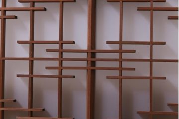 昭和初期　素朴ながら味わい深い組子の欄間(明り取り)(1)