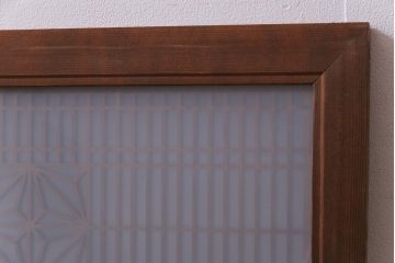 昭和中期　緻密に作り込まれた角麻文様の組子欄間(明り取り)