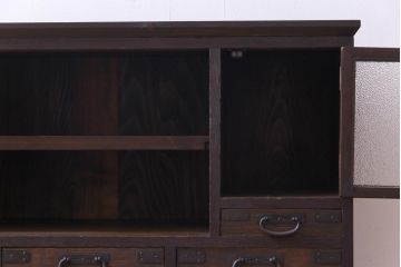 レトロ家具　明治大正期　レトロで味のある当店リメイクのアンティークテレビ台(リビングボード)