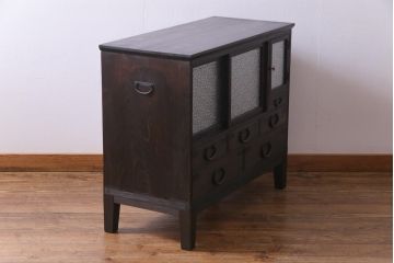 レトロ家具　明治大正期　レトロで味のある当店リメイクのアンティークテレビ台(リビングボード)