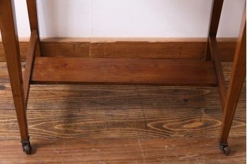 アンティーク家具　イギリスアンティーク　マホガニー材　象嵌細工が魅力のスモールビューロー(サイドデスク)