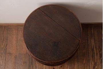 アンティーク雑貨 イギリスアンティーク オーク材 古い木の質感が味わい深い木製樽(バレル、ディスプレイ、傘立て)