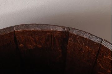 アンティーク雑貨 イギリスアンティーク オーク材 古い木の質感が味わい深い木製樽(バレル、ディスプレイ、傘立て)