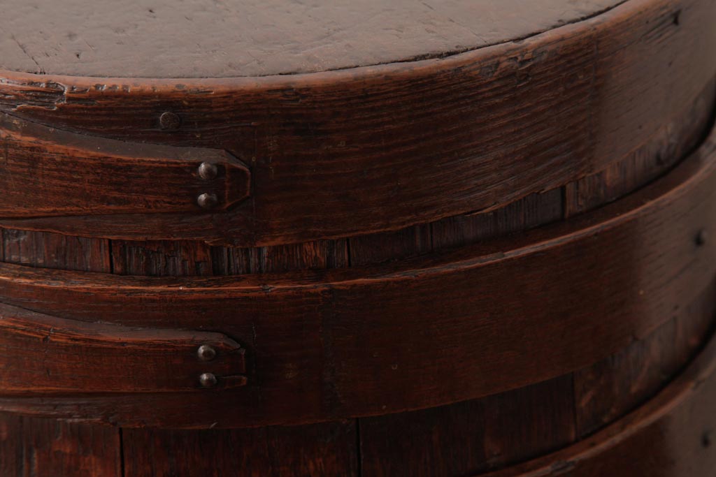 アンティーク雑貨 イギリスアンティーク オーク材 古い木の質感が味わい深い木製樽(バレル、ディスプレイ、傘立て)