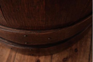 アンティーク雑貨 イギリスアンティーク オーク材 古い木の質感が味わい深い木製樽(バレル、ディスプレイ、傘立て)