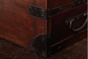 アンティーク雑貨　和製アンティーク　明治大正期　松材　味わい深い佇まいが格好良い硯箱(小物入れ、小引き出し、収納箱)