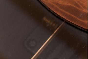 アンティーク雑貨　昭和レトロ　WAKUI製　手巻き式　ガラスのカットが上品な掛け時計(柱時計、振り子時計)