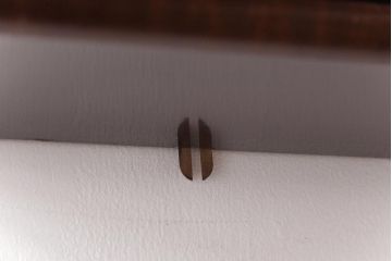 アンティーク雑貨　昭和レトロ　WAKUI製　手巻き式　ガラスのカットが上品な掛け時計(柱時計、振り子時計)
