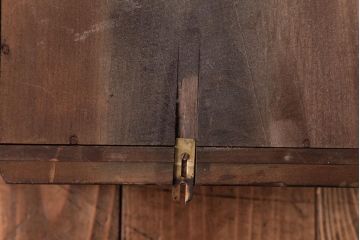 アンティーク雑貨　昭和レトロ　WAKUI製　手巻き式　ガラスのカットが上品な掛け時計(柱時計、振り子時計)
