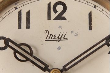 アンティーク雑貨　Meiji(明治時計社)　手巻き式　クラシカルな佇まいの掛け時計(柱時計、振り子時計)(1)