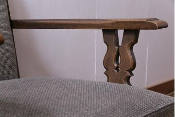 中古　神戸洋家具　永田良介商店　メンズライクにもおすすめなビンテージのチロル型ソファ(1人掛けソファ)(1)