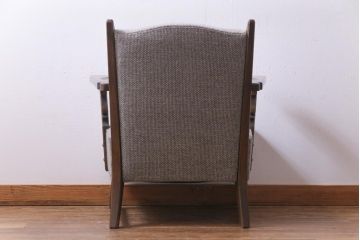 中古　神戸洋家具　永田良介商店　メンズライクにもおすすめなビンテージのチロル型ソファ(1人掛けソファ)(1)