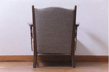 中古　神戸洋家具　永田良介商店　メンズライクにもおすすめなビンテージのチロル型ソファ(1人掛けソファ)(2)